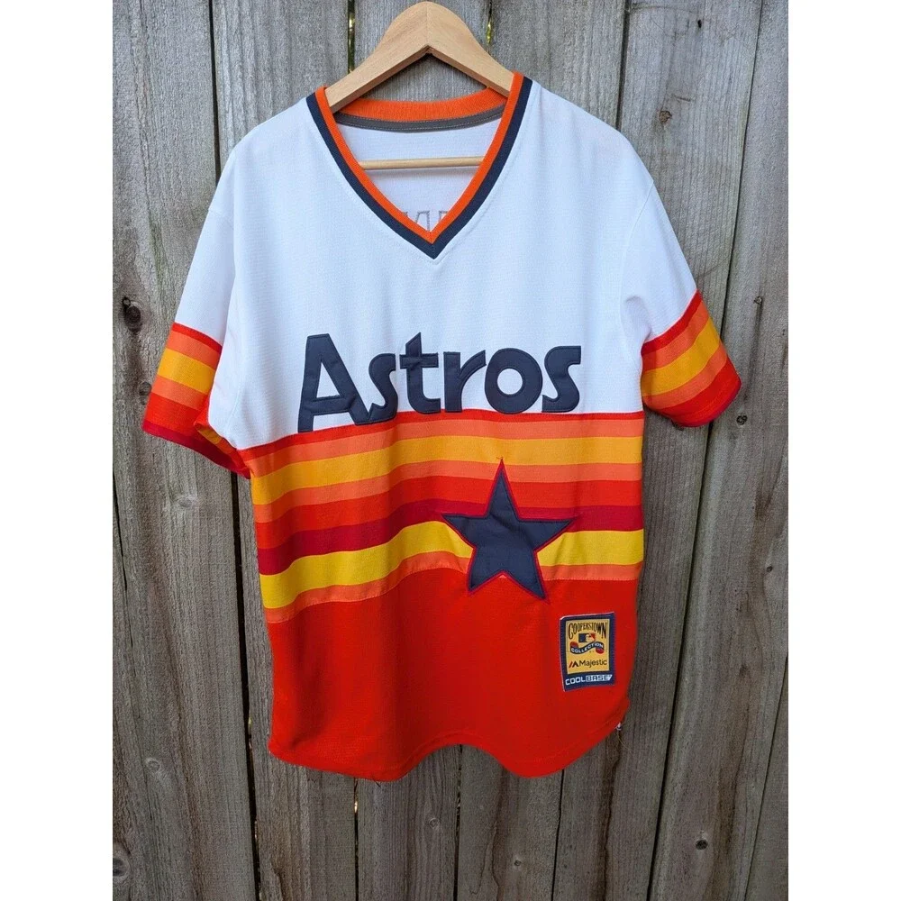 Houston Astros Jersey Rainbow Throwback Men’s Medium George Springer #4